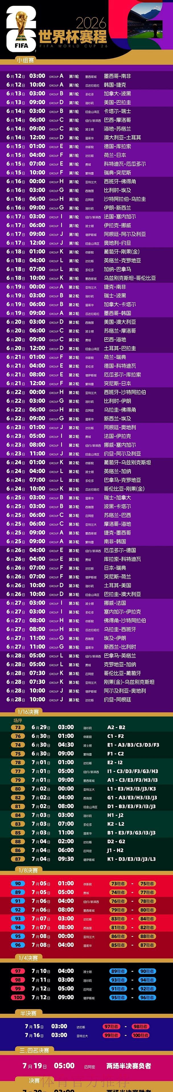 最新世界杯直播链接及完整赛程一览指南